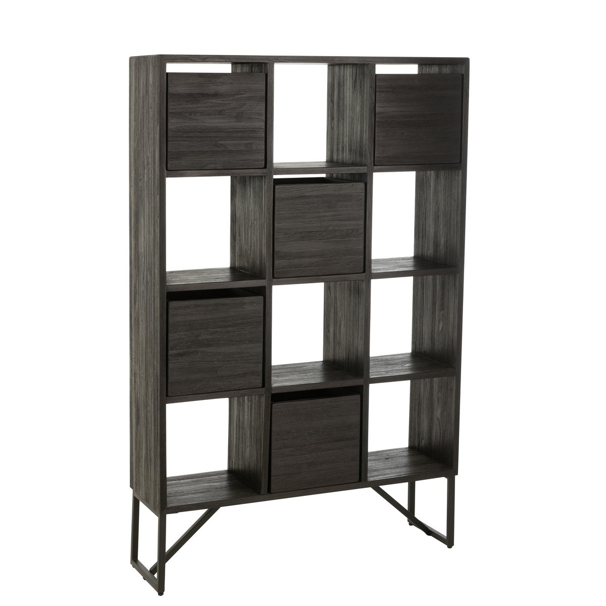 J-Line - Schrank mit Schubladen 'Devin' (Schwarz)