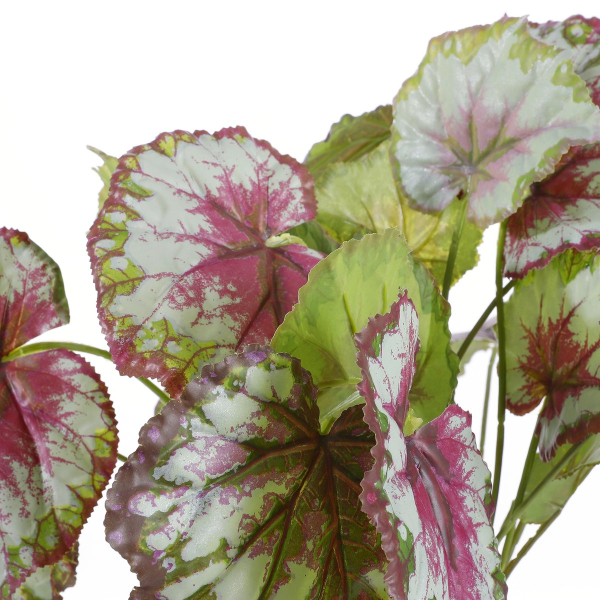 Mica Decorations - Begonia Kunstplant in Bloempot Stan - H40 x Ø38 cm - Rood