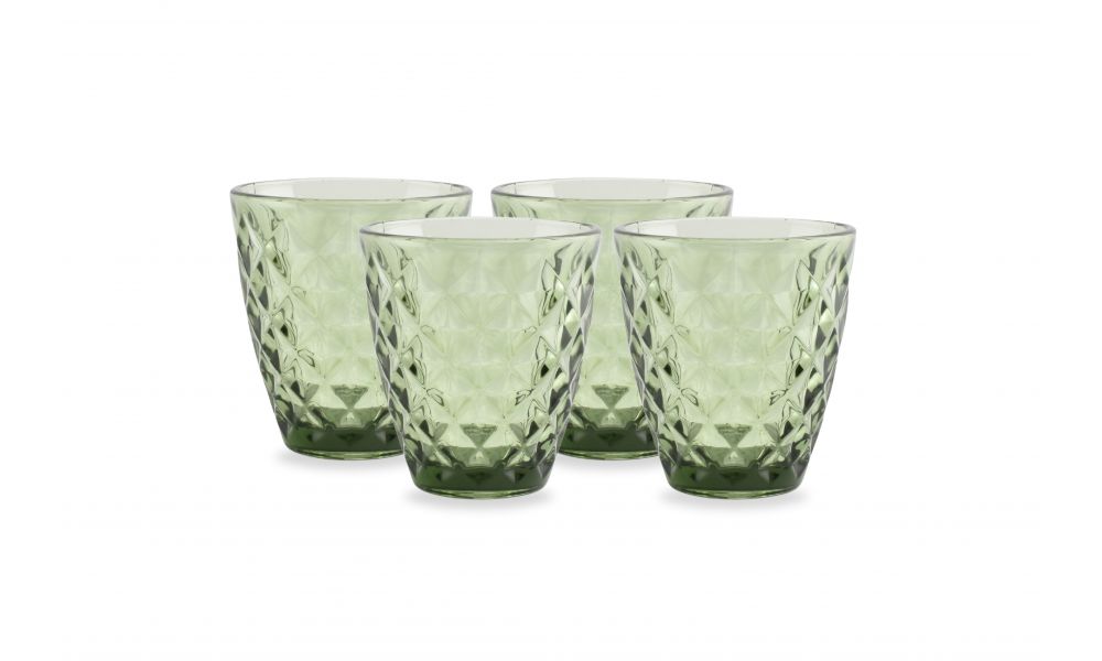 Salt&Pepper / S|P Collection / ONA - Glazen 'Prisma' (22cl, Set van 4, Groen)