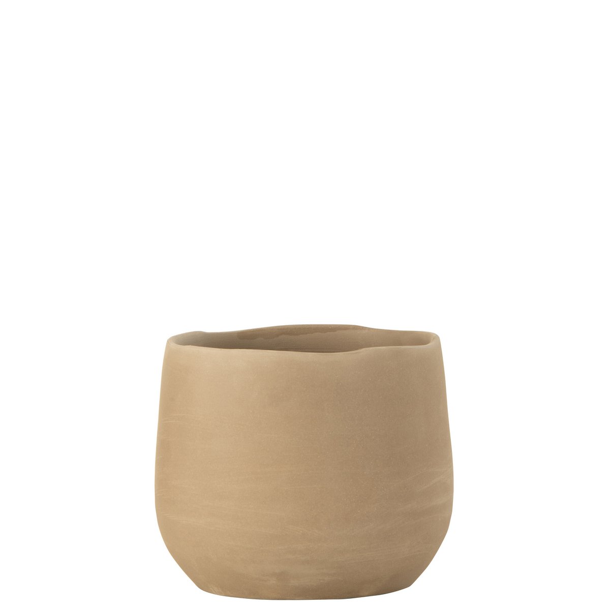 J-Line - Bloempot Effen - Keramiek - Beige - Medium