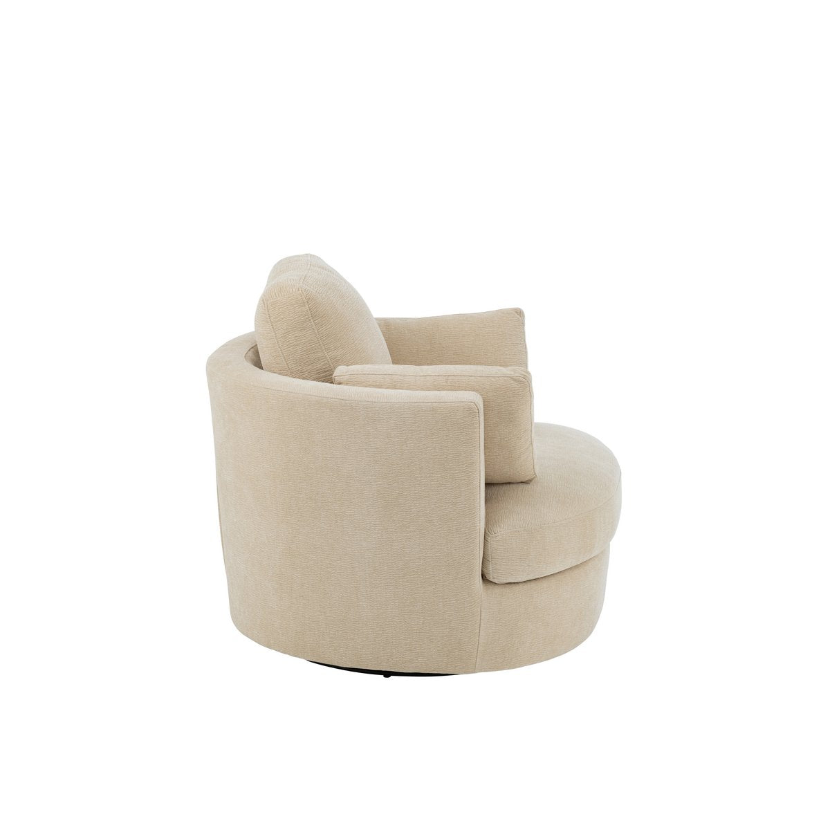 J-Line - Loungestoel Swiv Populierenhout/Schuime Beige