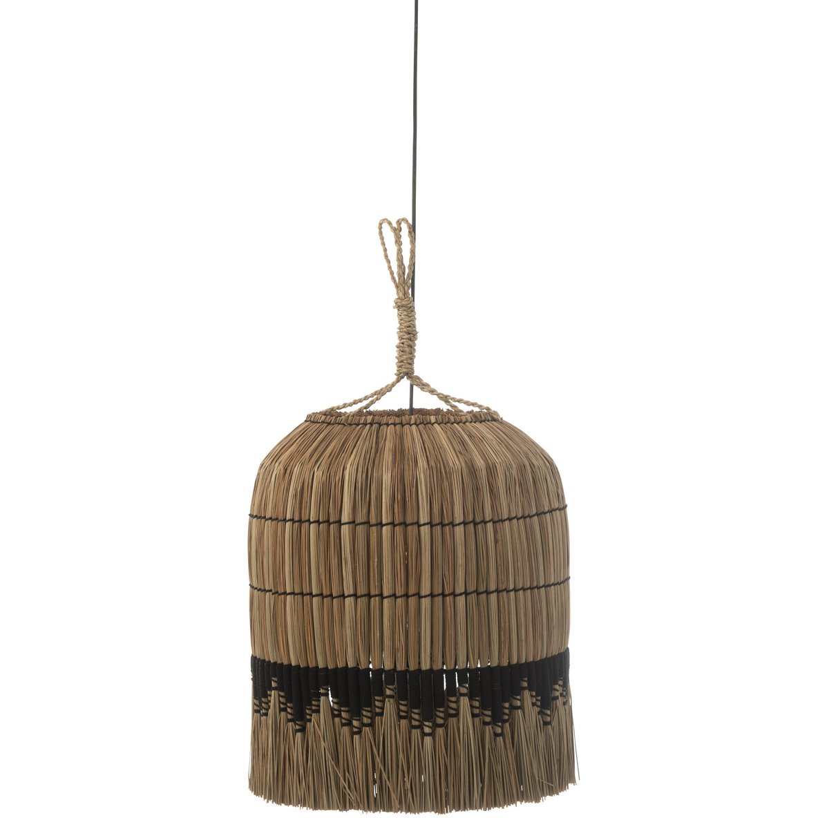 J-Line - Hanglamp Motief - Gras - Naturel/Zwart