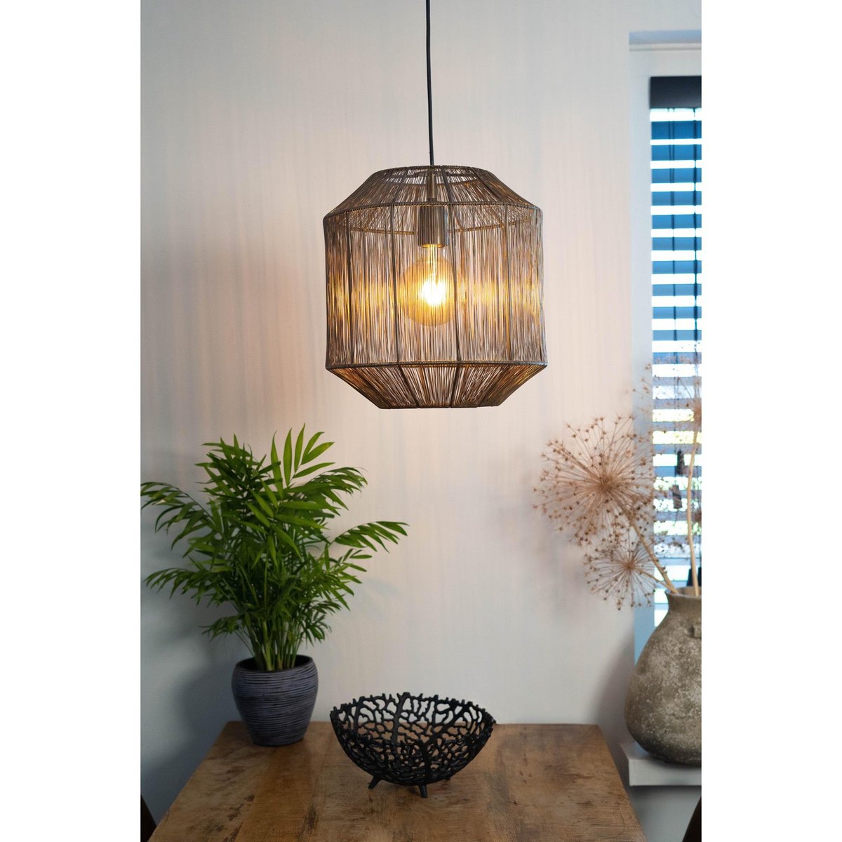 1304 Design - Hanglamp SENNA antiek brons Ø40x43cm