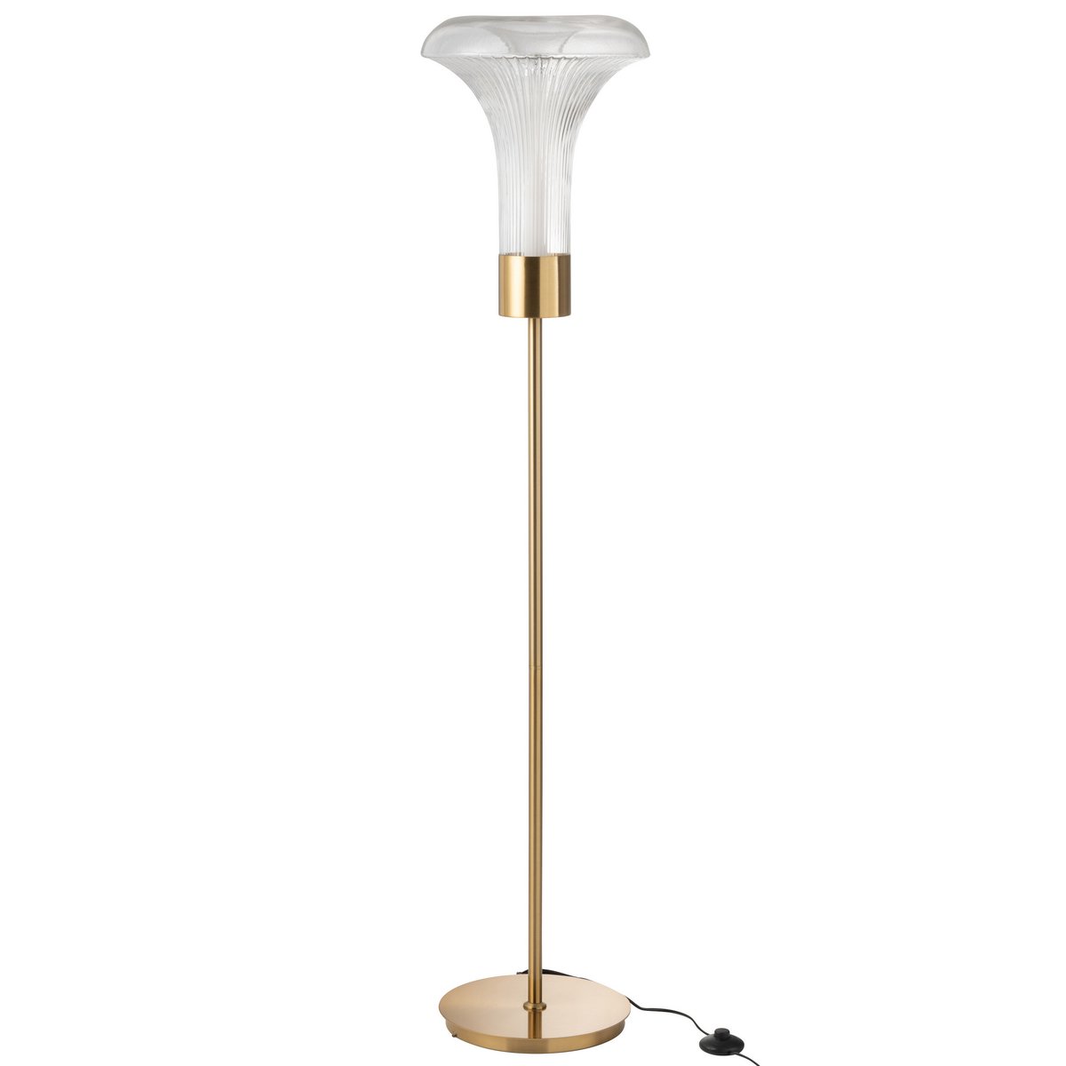 J-Line - Staanlamp LED Goud Metaal Transparant