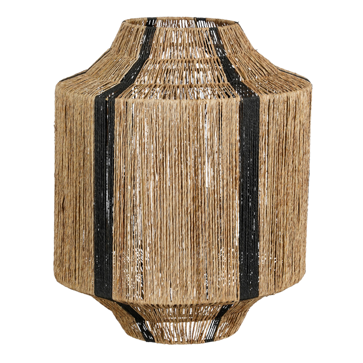 Mica Decorations - Liliano Lantaarn - H51 x Ø40 cm - Jute - Zwart