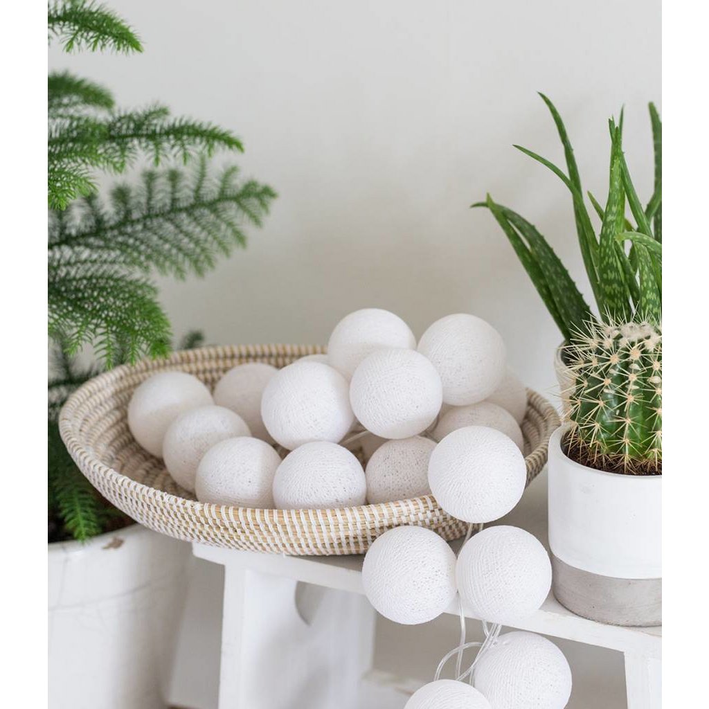 Cotton Ball Lights - Indoor regular Lichtslinger - White - 50 cotton balls