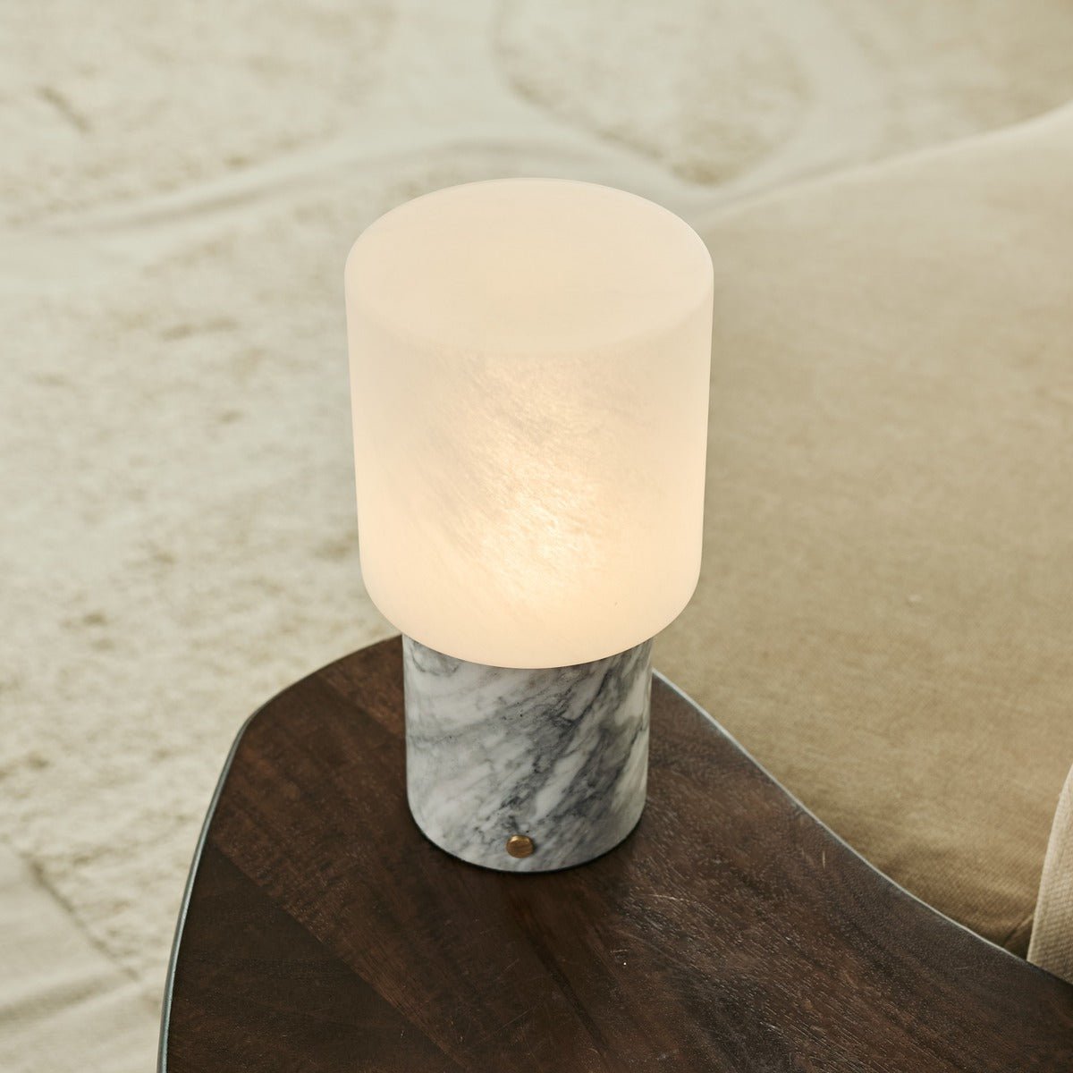 Tavellio-Amsterdam - Cuyp White / Bianco Statuarietto - Marmeren oplaadbare tafellamp