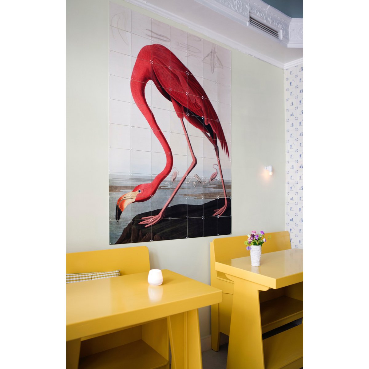 IXXI - Flamingo - Aubudon Wall art - Poster - Wanddecoratie - L - orange