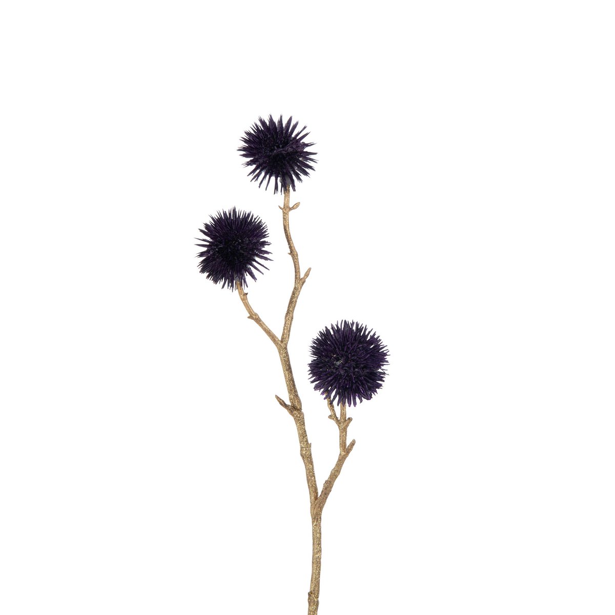 J-Line - Tak Echinops 3 Bloemen Plastic Paars/Goud