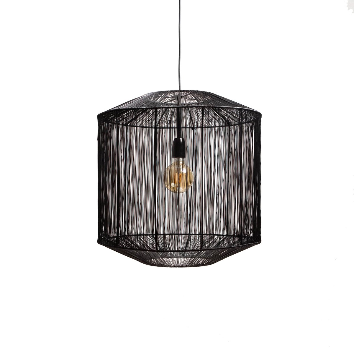 1304 Design - Hanglamp SENNA mat zwart Ø50x54cm