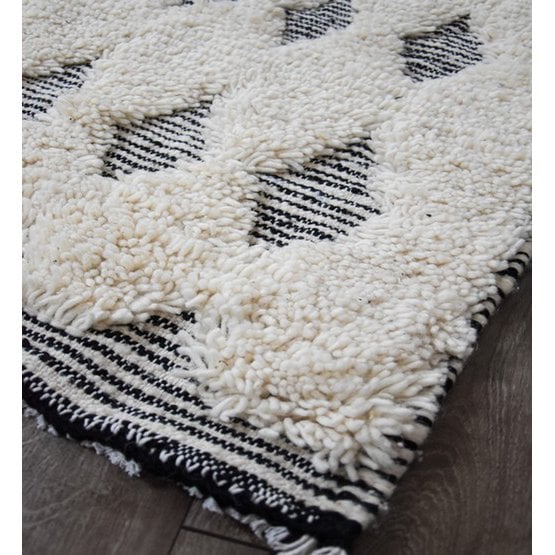 Poufs &amp; Kissen – Fußmatte Berberteppich Diamanten – 1 x 0,6 m – R008