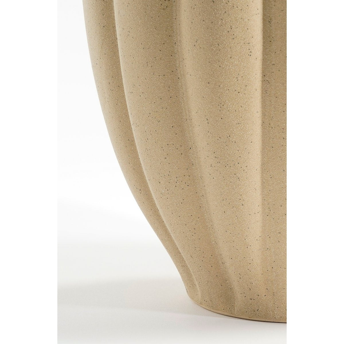 Mica Decorations - Fiore Vaas - L15 x B15 x H40 cm - Keramiek - Beige