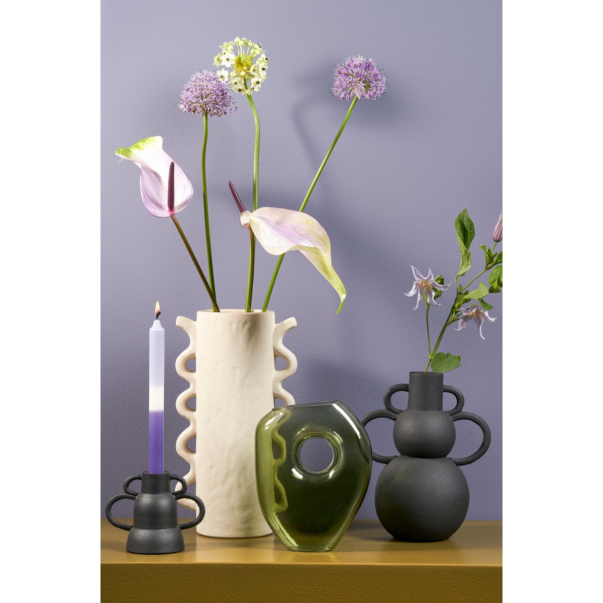 Mica Decorations - Jay Vaas - L18 x B8 x H23 cm - Glas - Lichtgroen