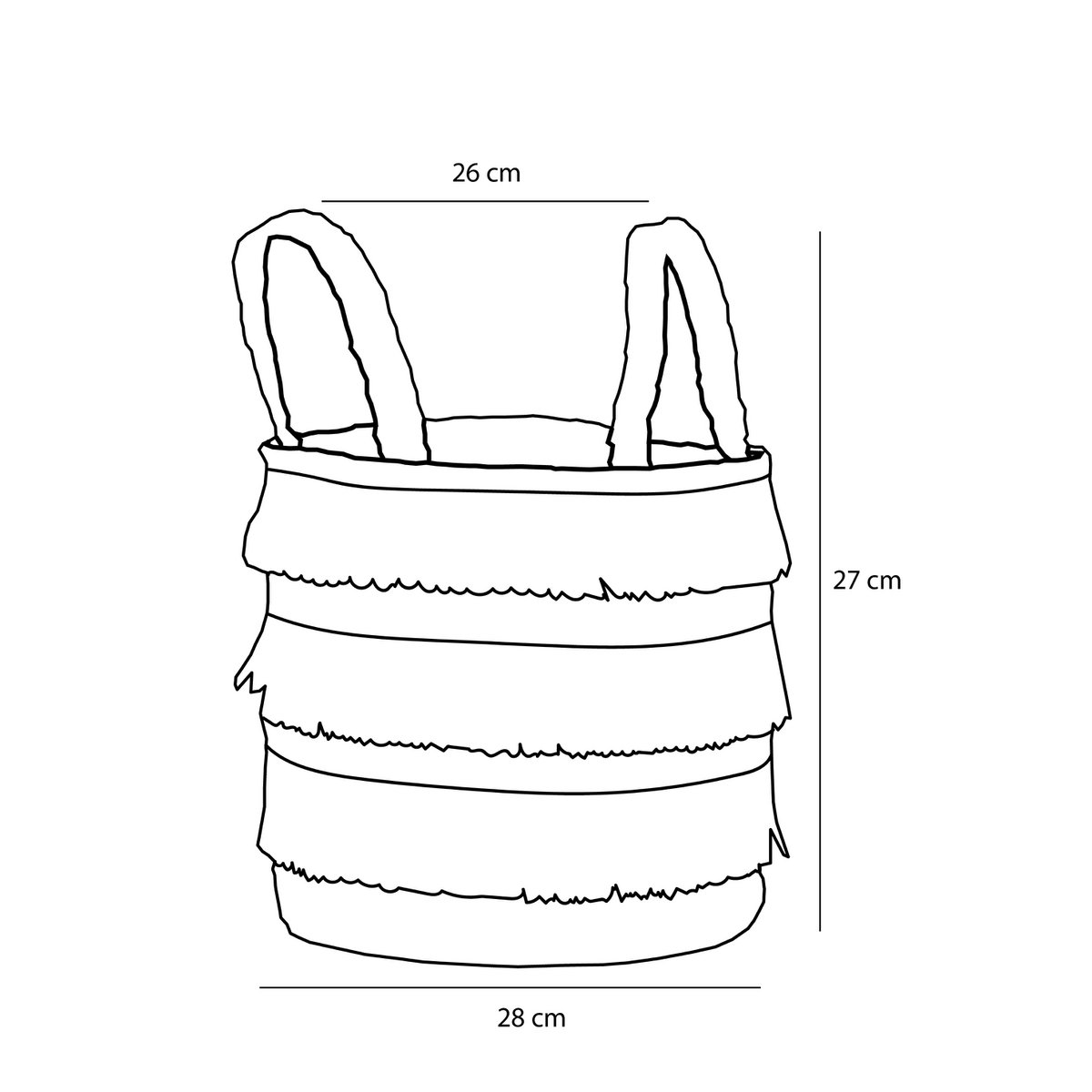 Mica Decorations - Opbergmand - Set van 2 - H30 x Ø32 cm - Waterhyacint - Bruin