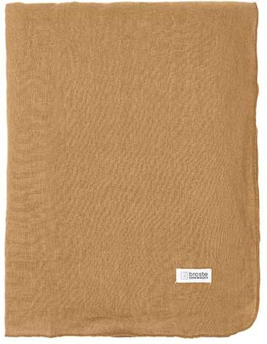 Broste Copenhagen - Linnen tafelkleed 'Gracie' (Indian Tan, 160x300cm)