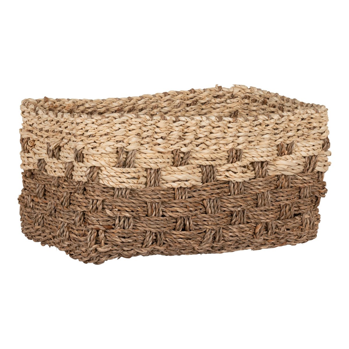 House Nordic - Reno Basket - Mand in zeegras, natuur/bruin, rechthoekig, 30x20x15 cm