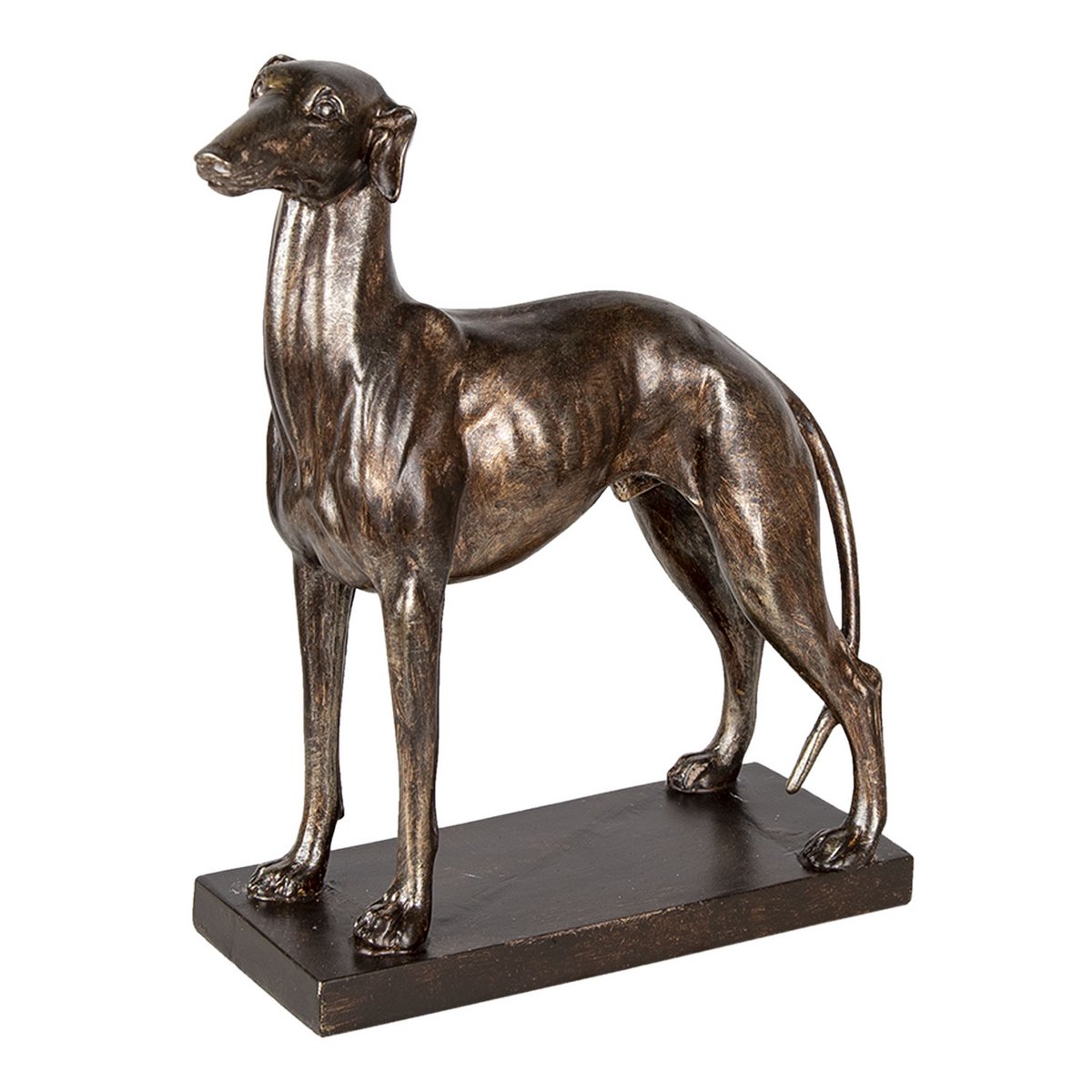 Clayre & Eef - Decoratief figuur 'Hond' (Koper, 31cm)