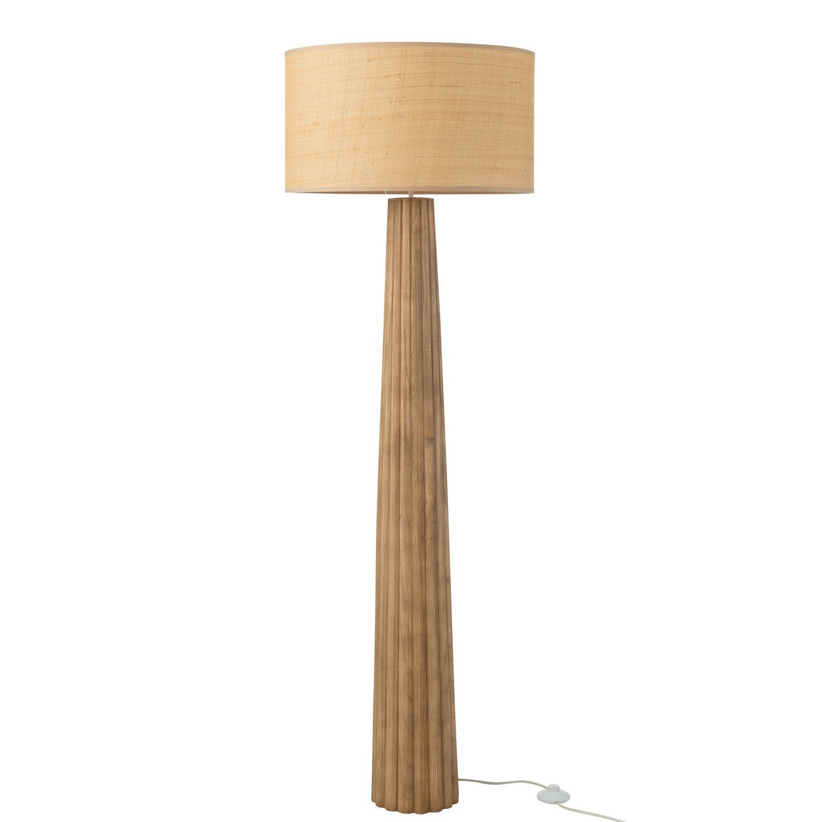 J-Line - Vloerlamp Paraplu Ailanthus Hout Naturel