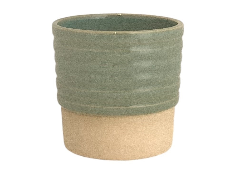 Ceramics Limburg - Bloempot 'Cellos' (Dusty Green)