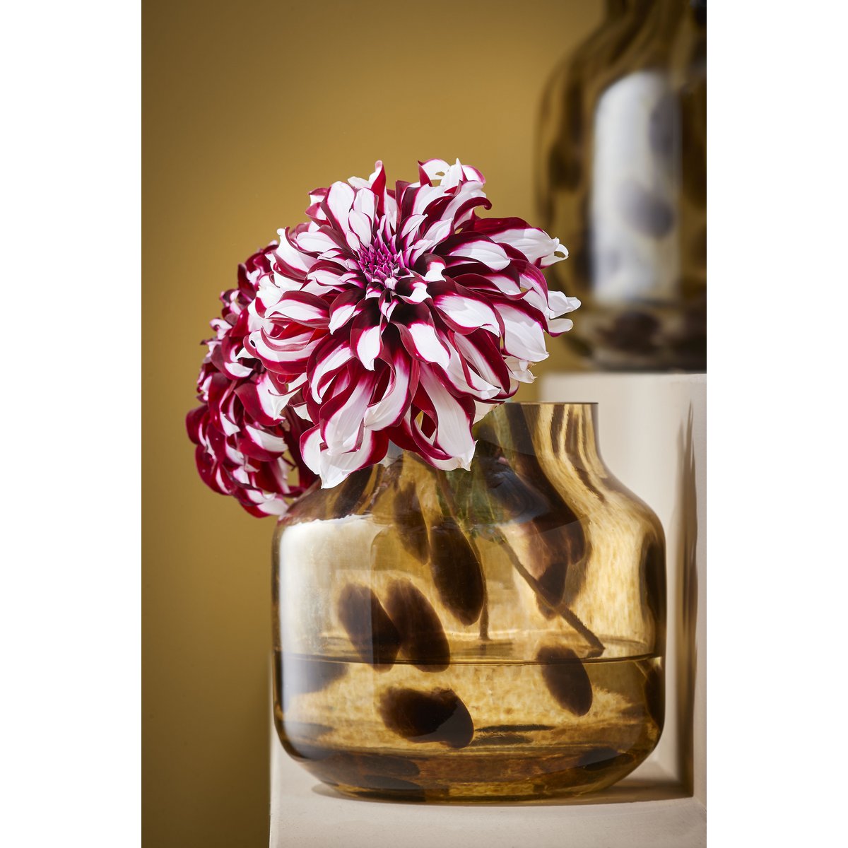 Glimmerdekorationen - Pantera Vase - H19 x Ø19 cm - Braun