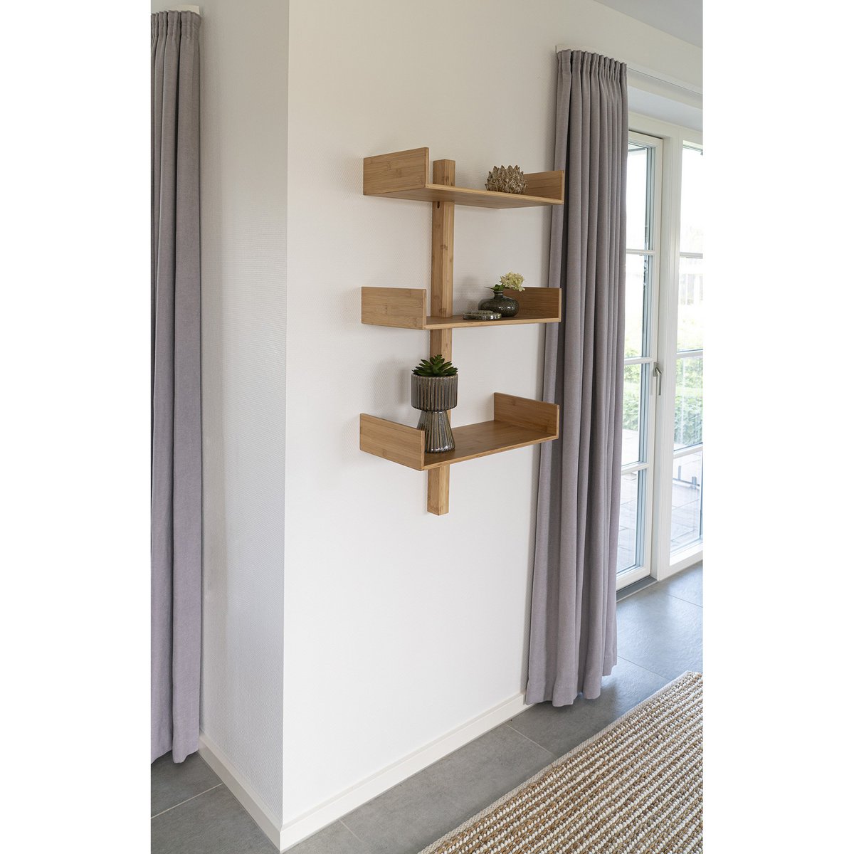 House Nordic - Villa Shelf - Wandplank, bamboe, naturel 50x102 cm