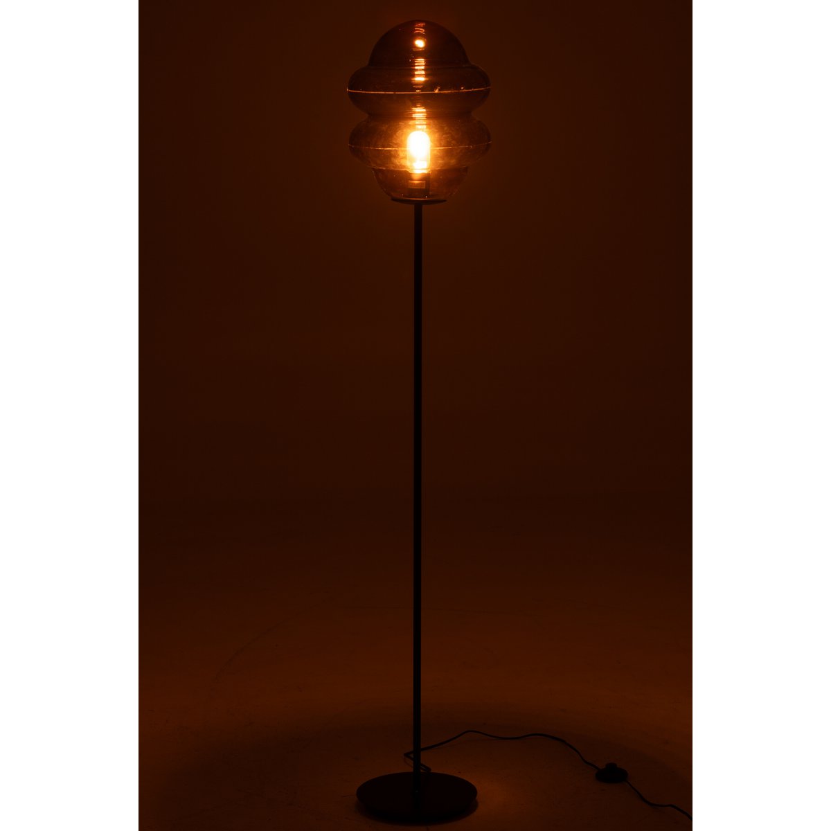 J-Line - Staanlamp Honinglepel Glas Bruin