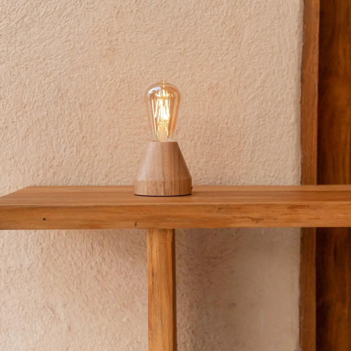 Tavellio-Amsterdam - Zavi lichtbruine oplaadbare LED-tafellamp | Dimbaar en draagbaar | Batterijduur van 80 uur