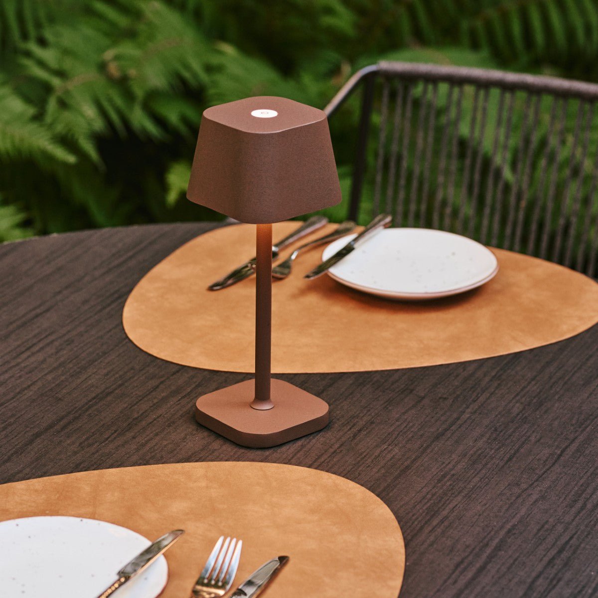 Tavellio-Amsterdam - Ava Mokka Bruin - Oplaadbare tafellamp | Stijlvol, draadloos en dimbaar
