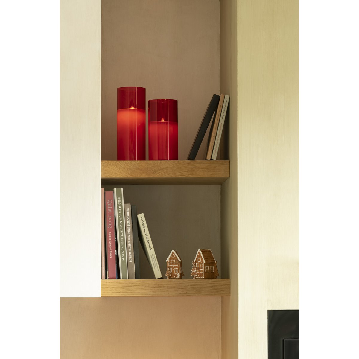 J-Line Ledlamp Blinkend Glas Rood Large