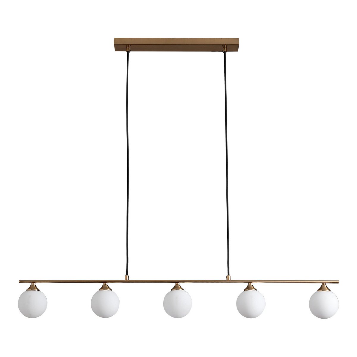 House Nordic - Halifax hanglamp - hanger, messing, stoffen koord van 150 cm