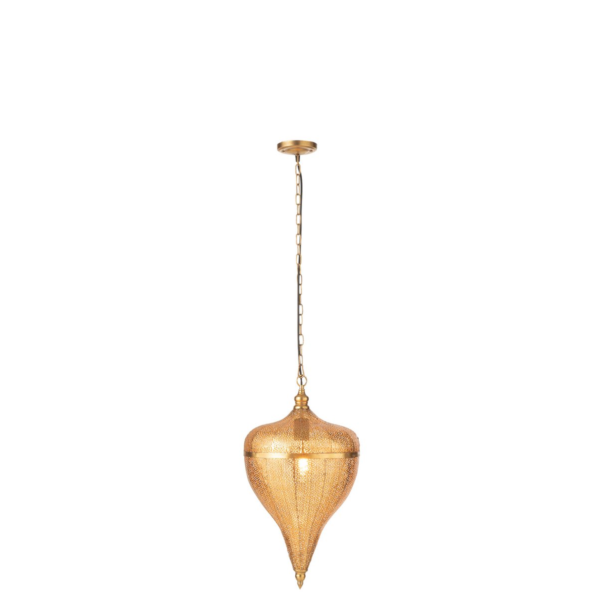 J-Line - Hanglamp Druppel - Metaal - Goud - Large