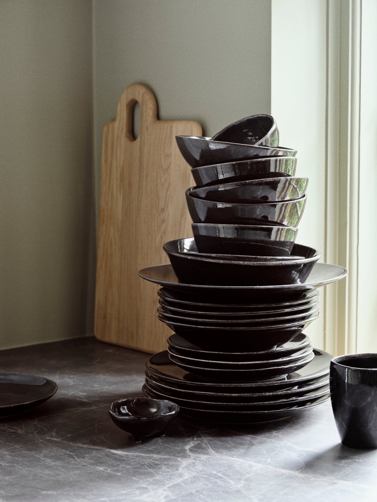 Broste Copenhagen - Dinerbord 'Nordic Coal' - Ø26cm