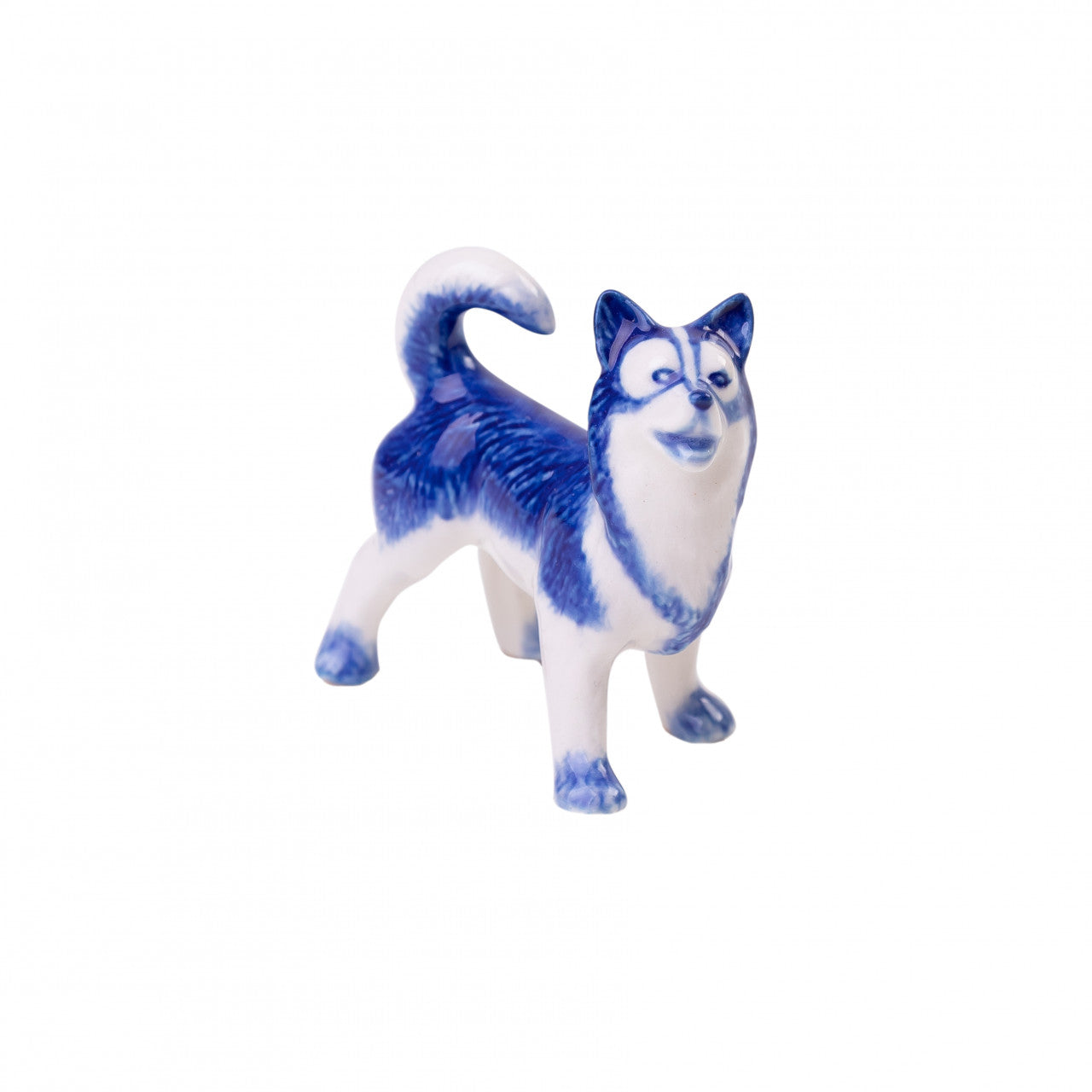 Heinen Delfts Blauw - Decoratief minifiguur 'Husky'