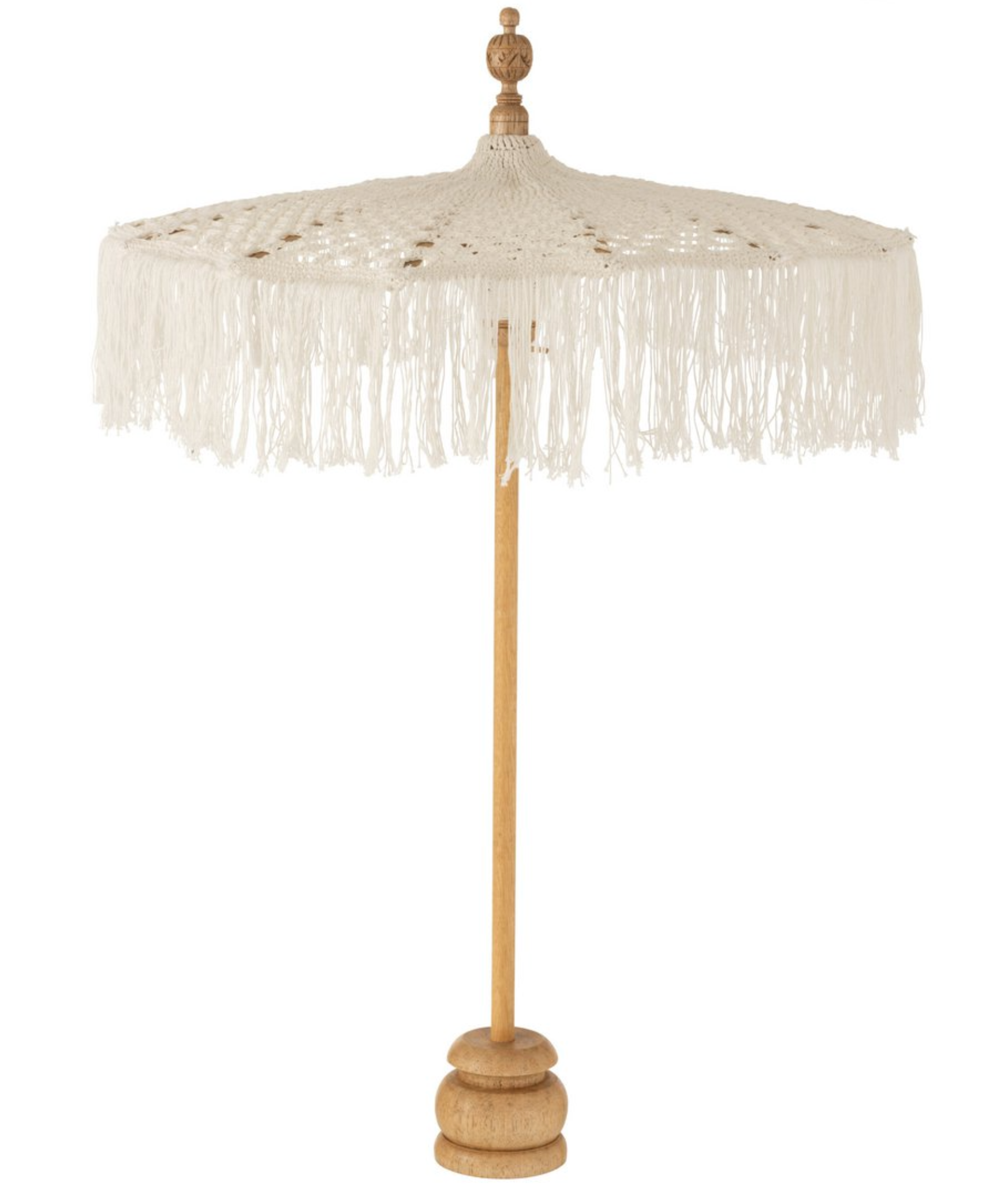 J-Line - Parasol met voet 'Bardon' (Wit, S)