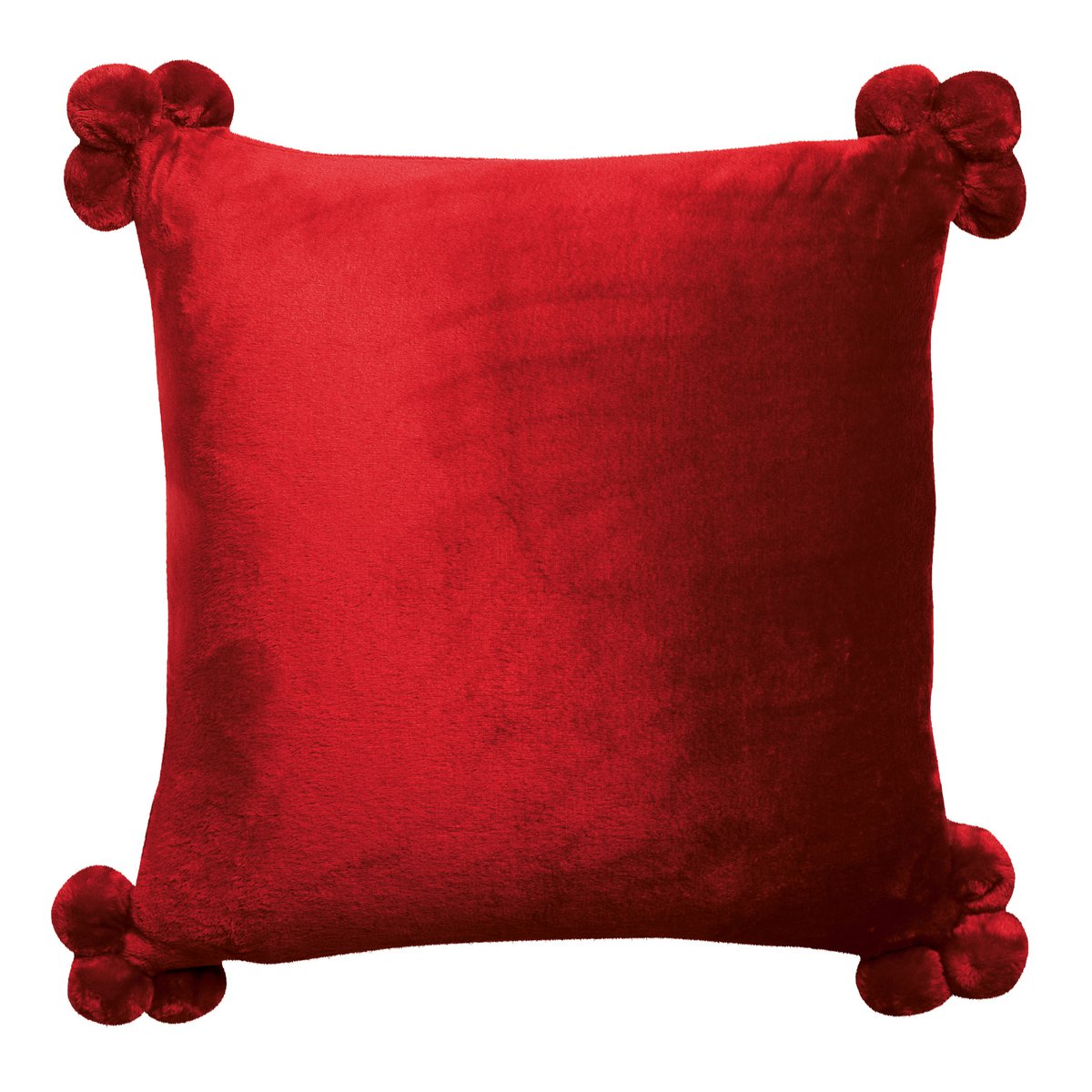 VIVARAISE - Kussen Tender Ruby pompons 45 x 45