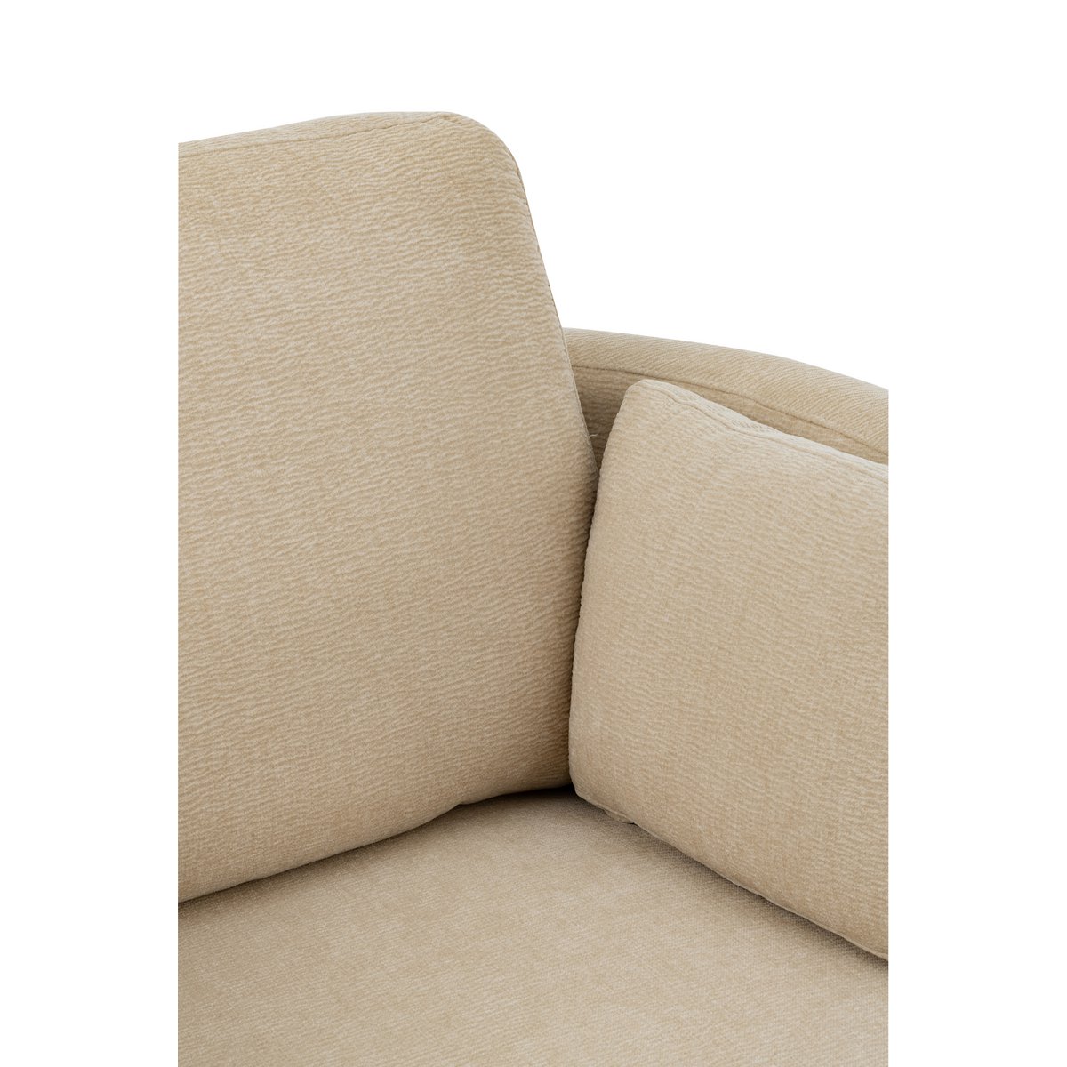 J-Line - Loungestoel Swiv Populierenhout/Schuime Beige