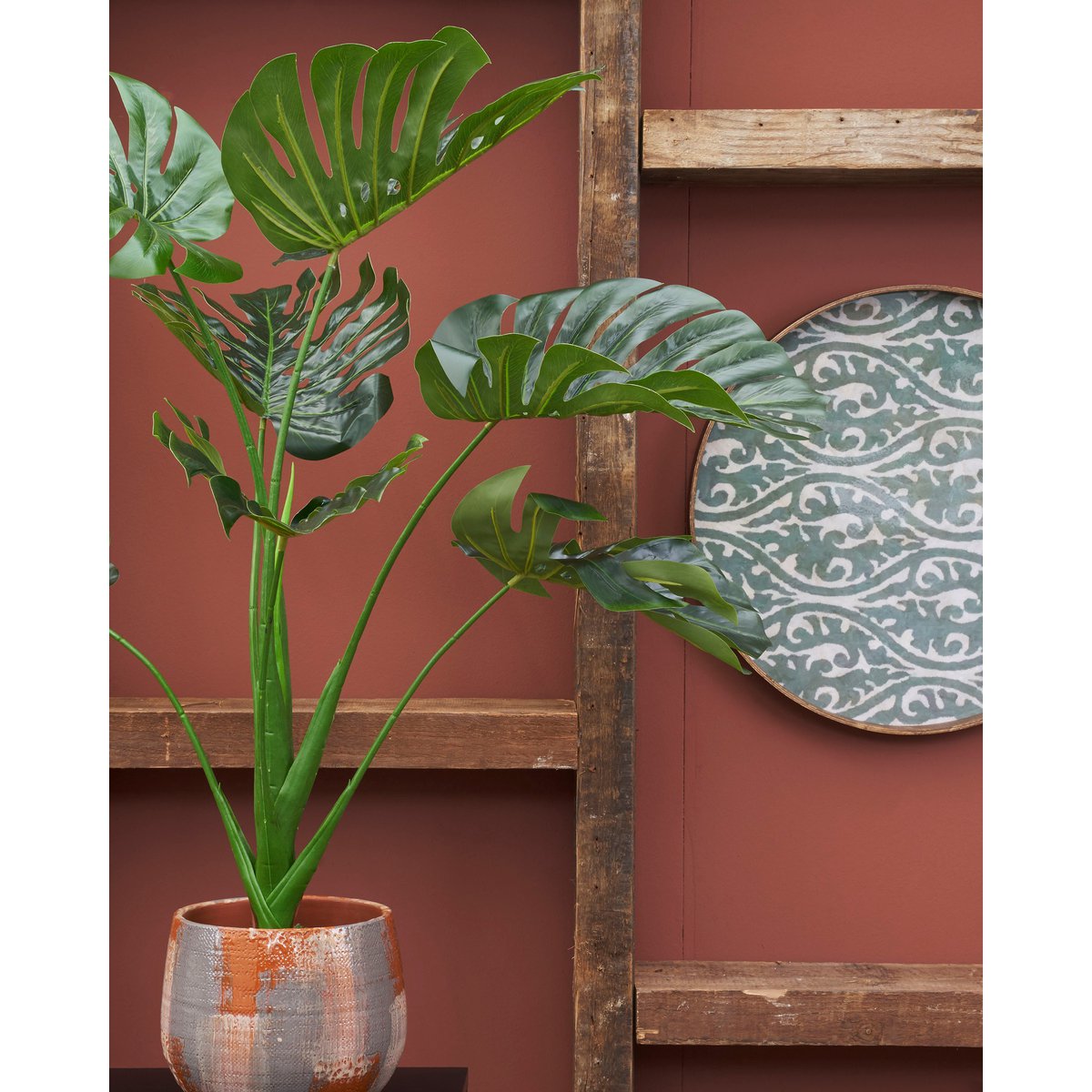 Mica Decorations - Monstera Kunstplant - H100 x Ø70 cm - Groen