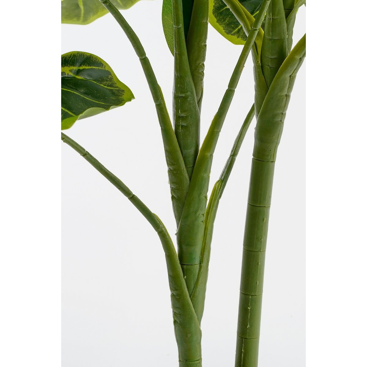 Mica Decorations - Alocasia Kunstplant in Bloempot - H100 x Ø50 cm - Groen