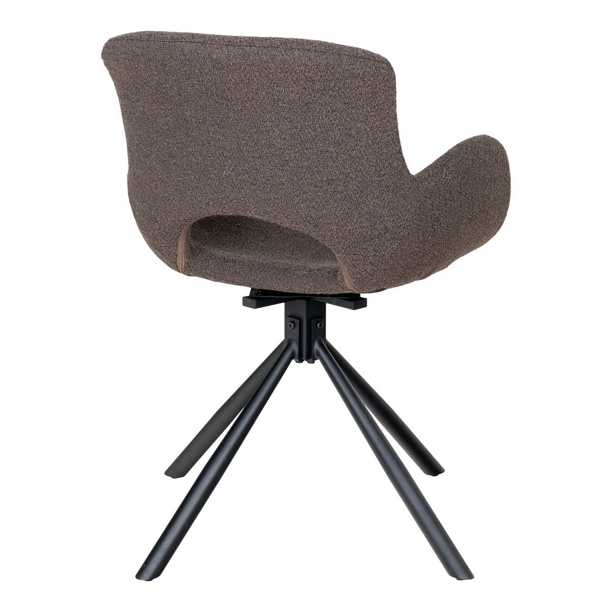 House Nordic - Amorim Dining Chair - Eetkamerstoel, in bouclé paddestoel met draaibare - Set van 2