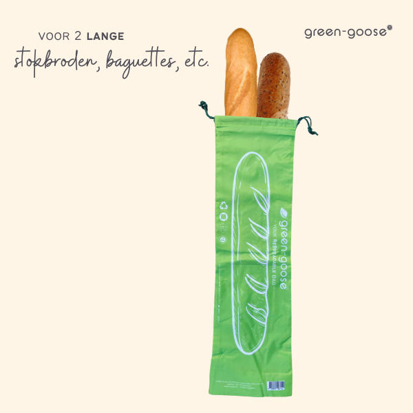 green-goose - Herbruikbare rPet Broodzakkenset