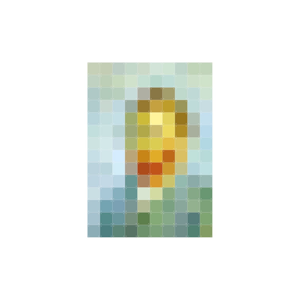 IXXI - Van Gogh pixel Wall art - Poster - Wanddecoratie - XL - green