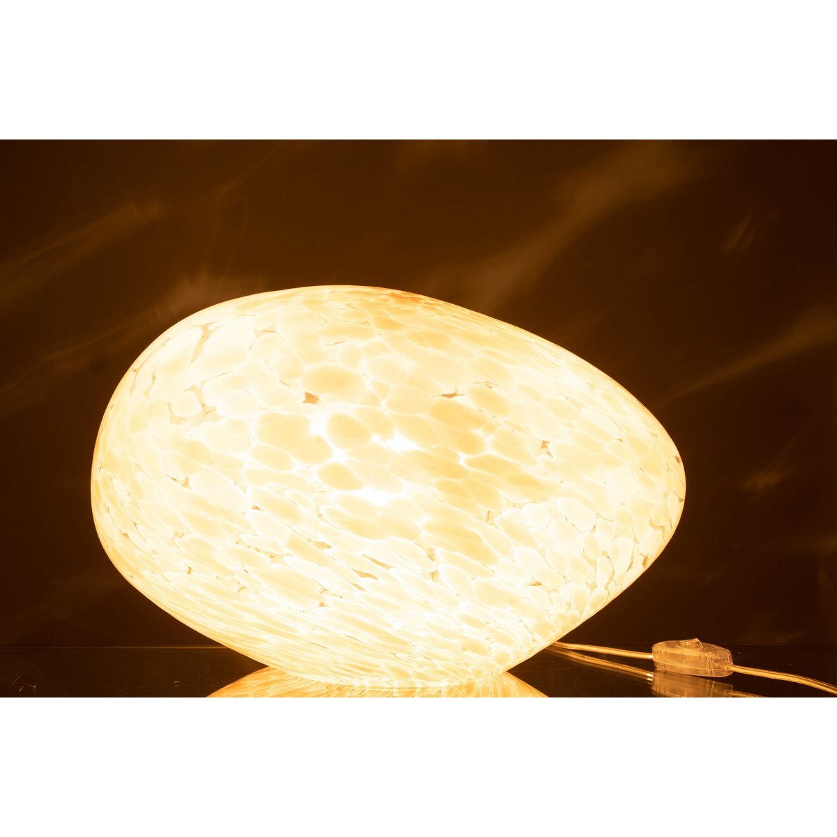 J-Line - Lamp Melissa Ovaal - Glas - Beige