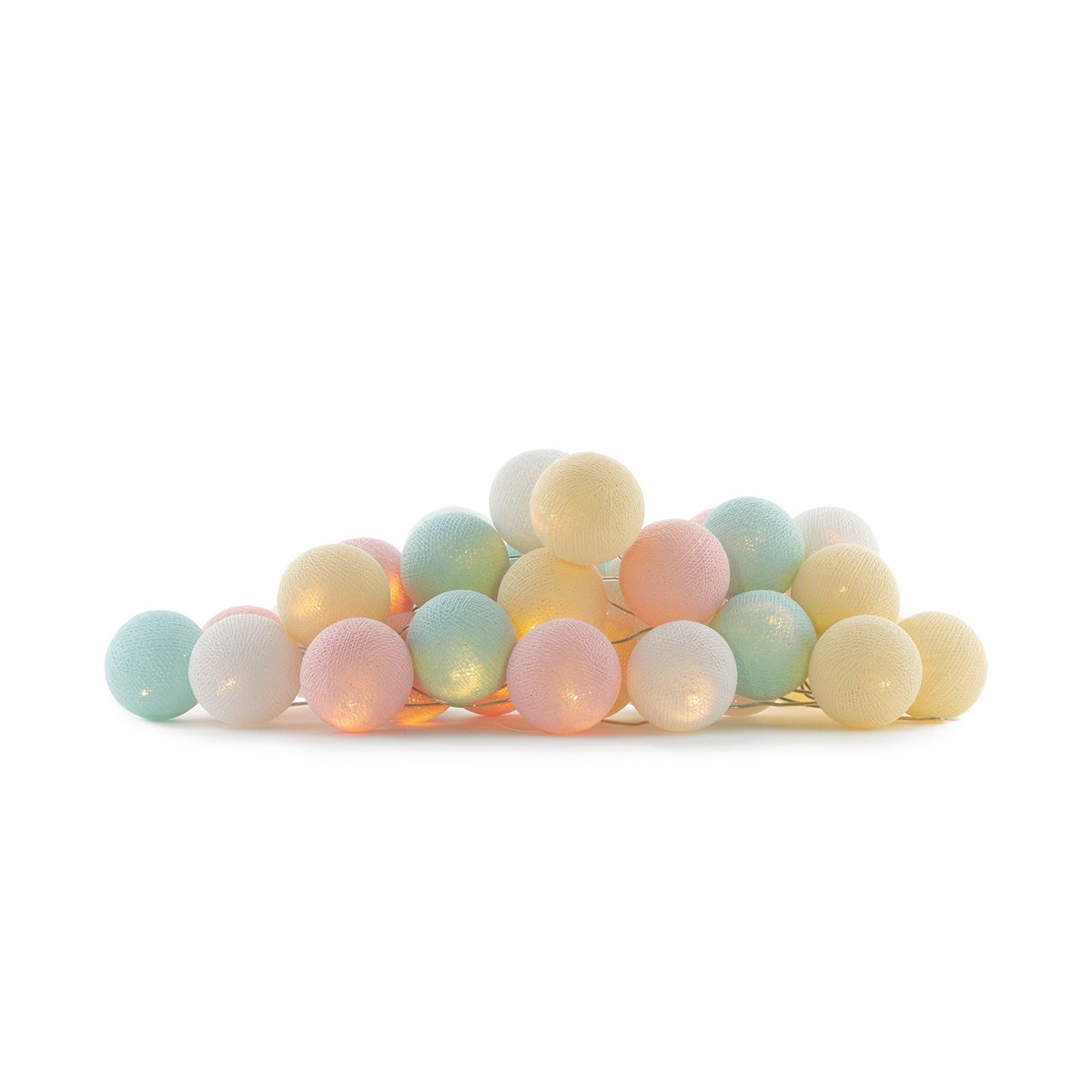 Cotton Ball Lights - Indoor regular Lichtslinger - Pastel - 35 cotton balls