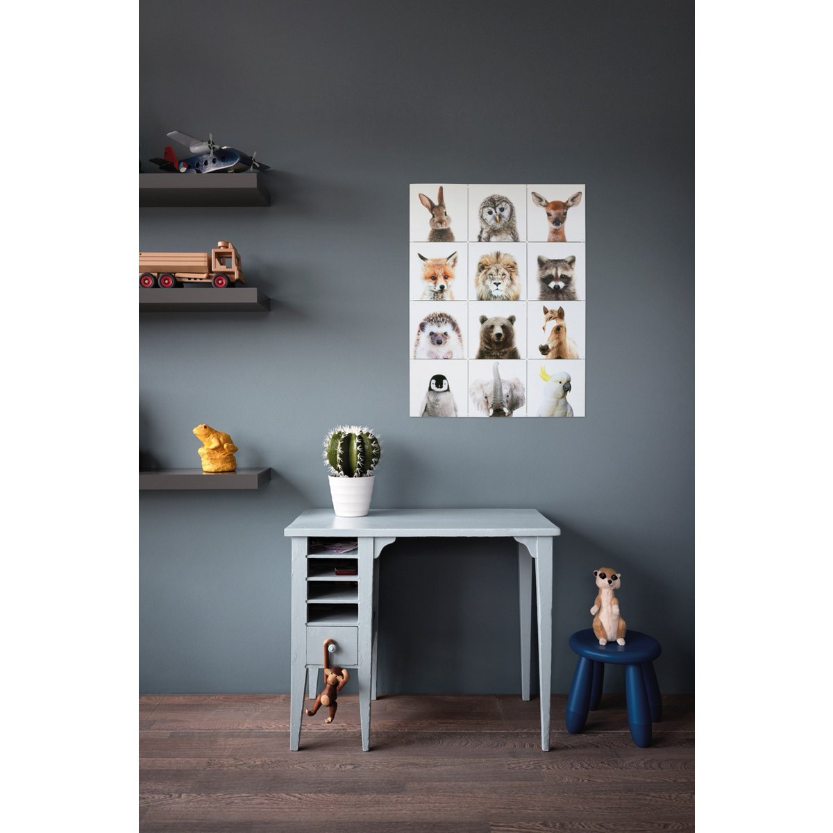 IXXI - Dierenfamilie Wall art - Poster - Wanddecoratie