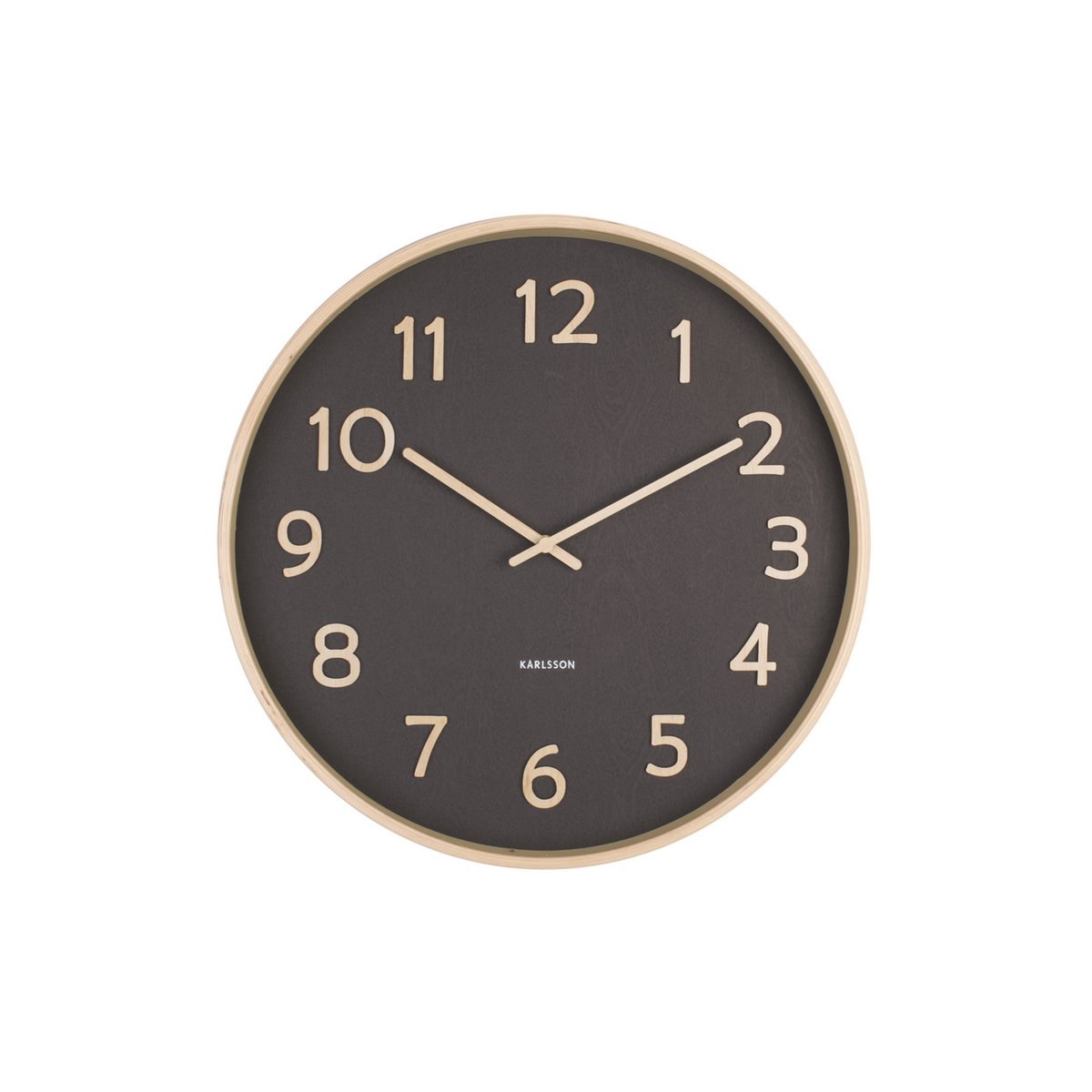 Karlsson - Wandklok Puur Houtnerf Medium