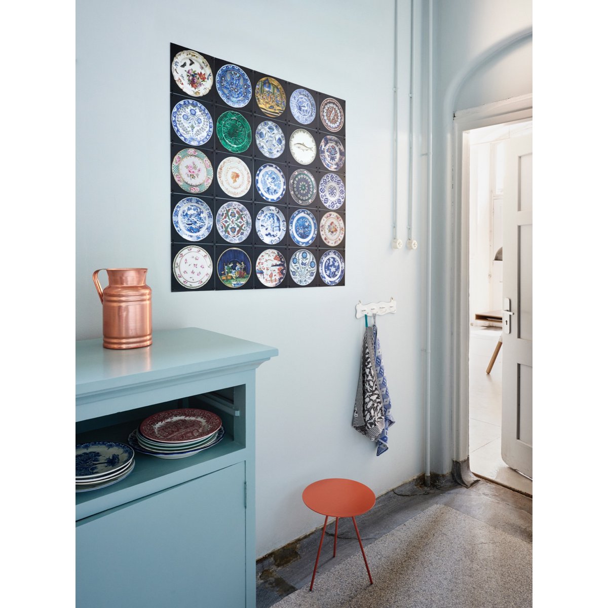 IXXI - V&A Plates Wall art - Poster - Wanddecoratie - 50 Cards - blue, black, white - L - 50 cards