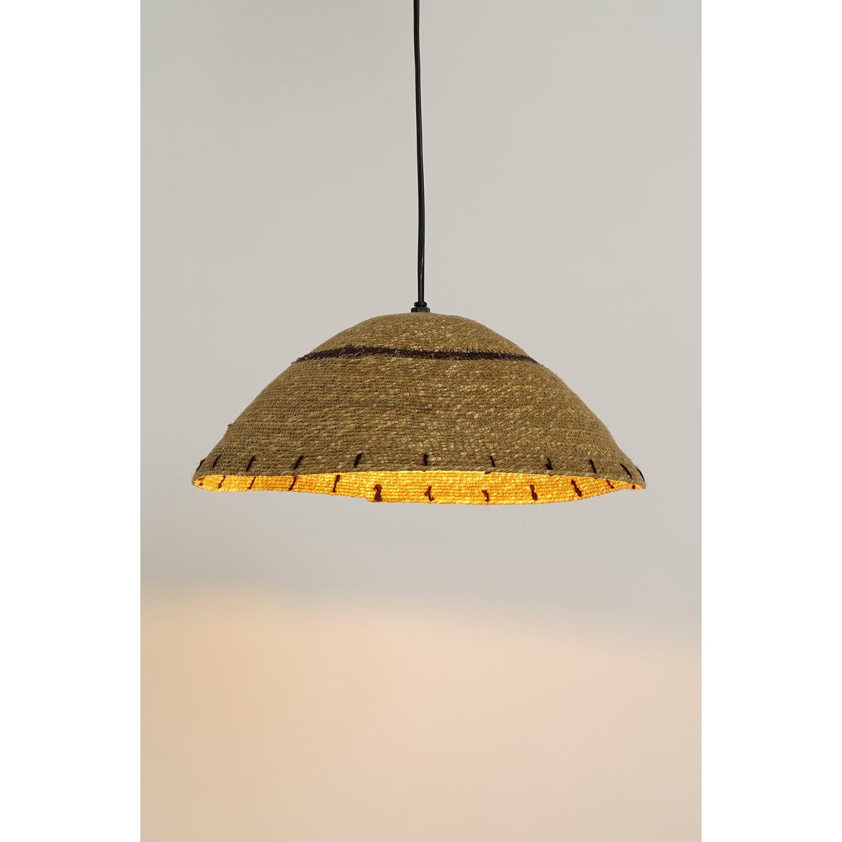 Mica Decorations - Joulz Hanglamp - H16 x Ø36 cm - Jute - Lichtbruin