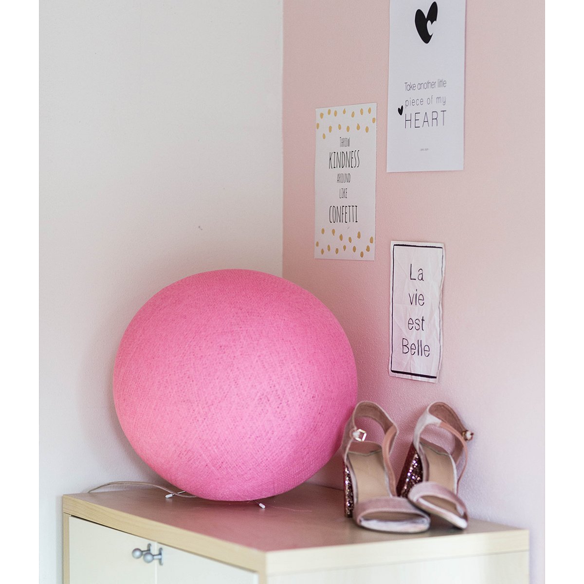 Cotton Ball Lights - Staande Lamp - Soft Pink - 31 cm (M)