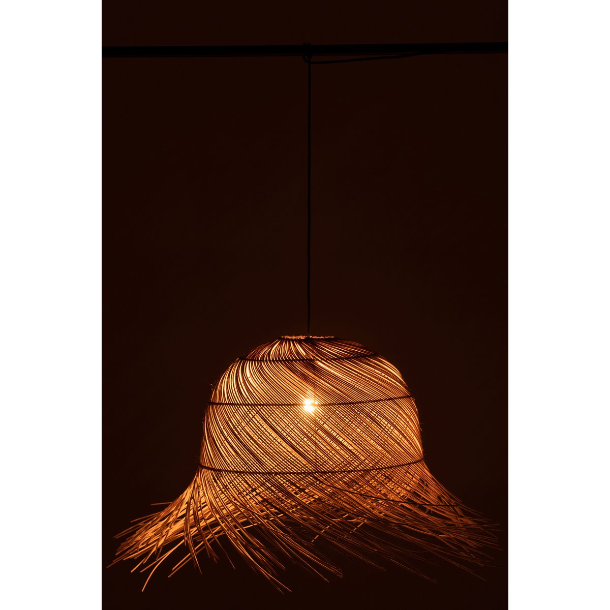 J-Line - Hanglamp Rond Takken - Jute - Naturel