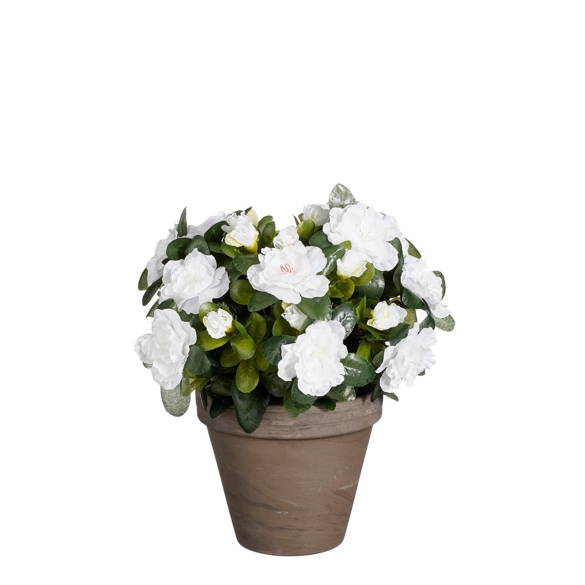 Mica Decorations - Azalea Kunstplant in Bloempot Stan - H31 x Ø26 cm - Wit